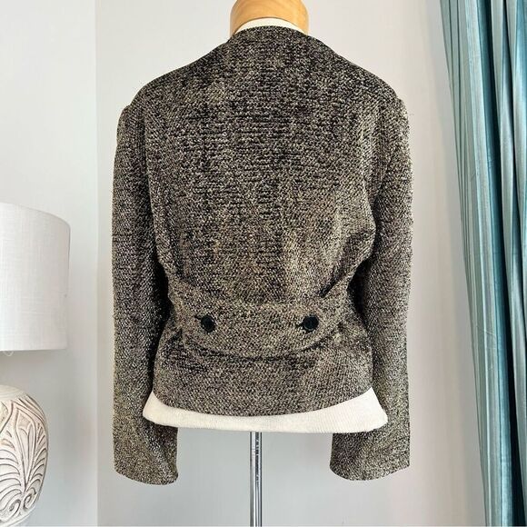 MANI VINTAGE Glamorous Black & Gold Blazer Jacket Set size 40/6 (145) - Picture 4 of 16